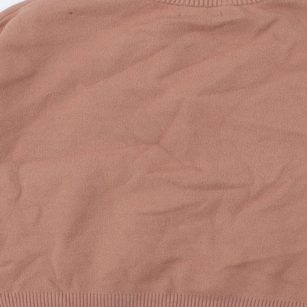 Primark Womens Orange Mock Neck Polyester Pullover Jumper Size 10