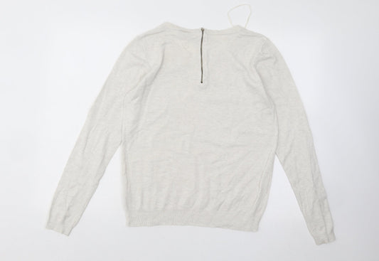 Womens UK Size 14 Papaya Grey Pullover Jumper