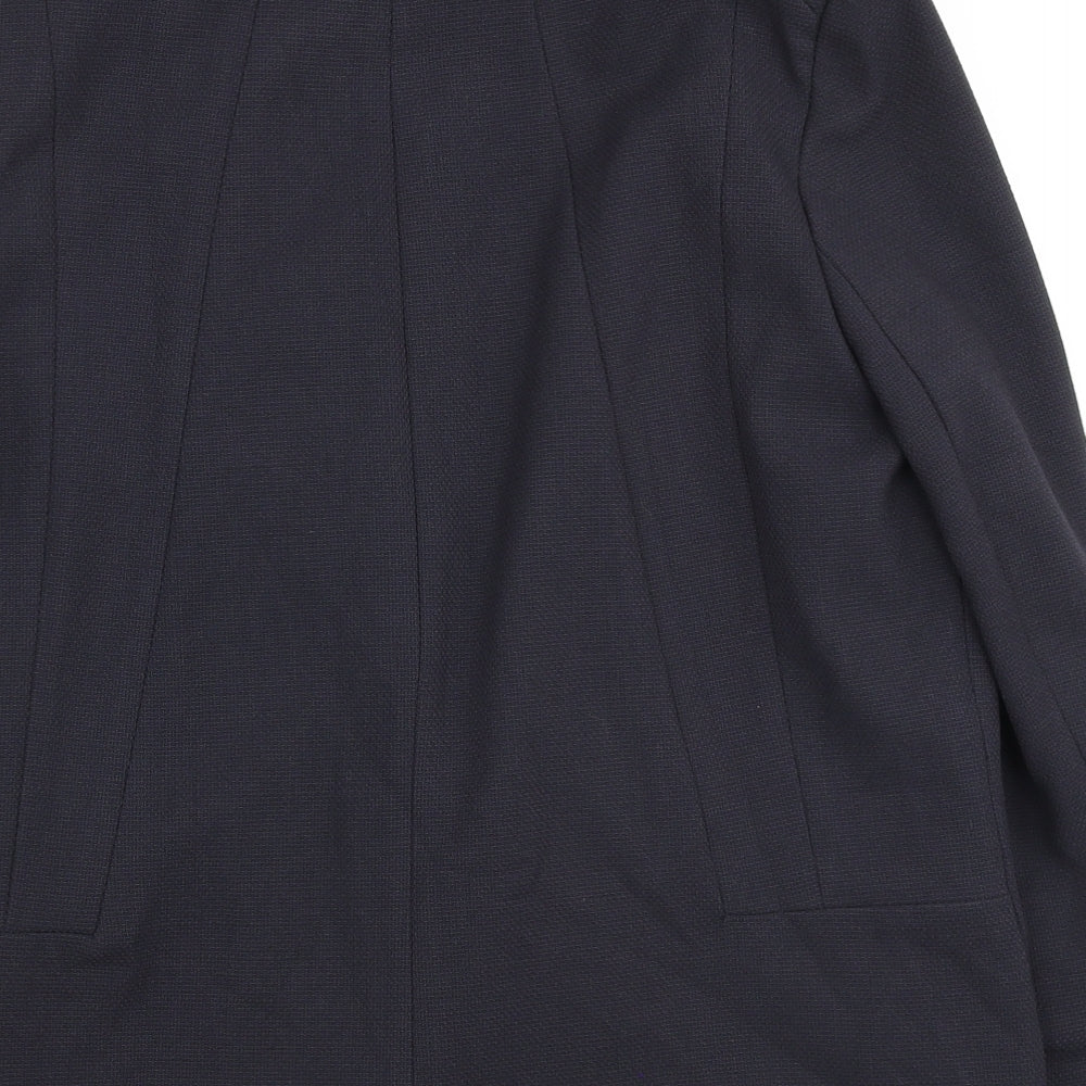 Wallis Womens Blue Polyester Jacket Blazer Size 14