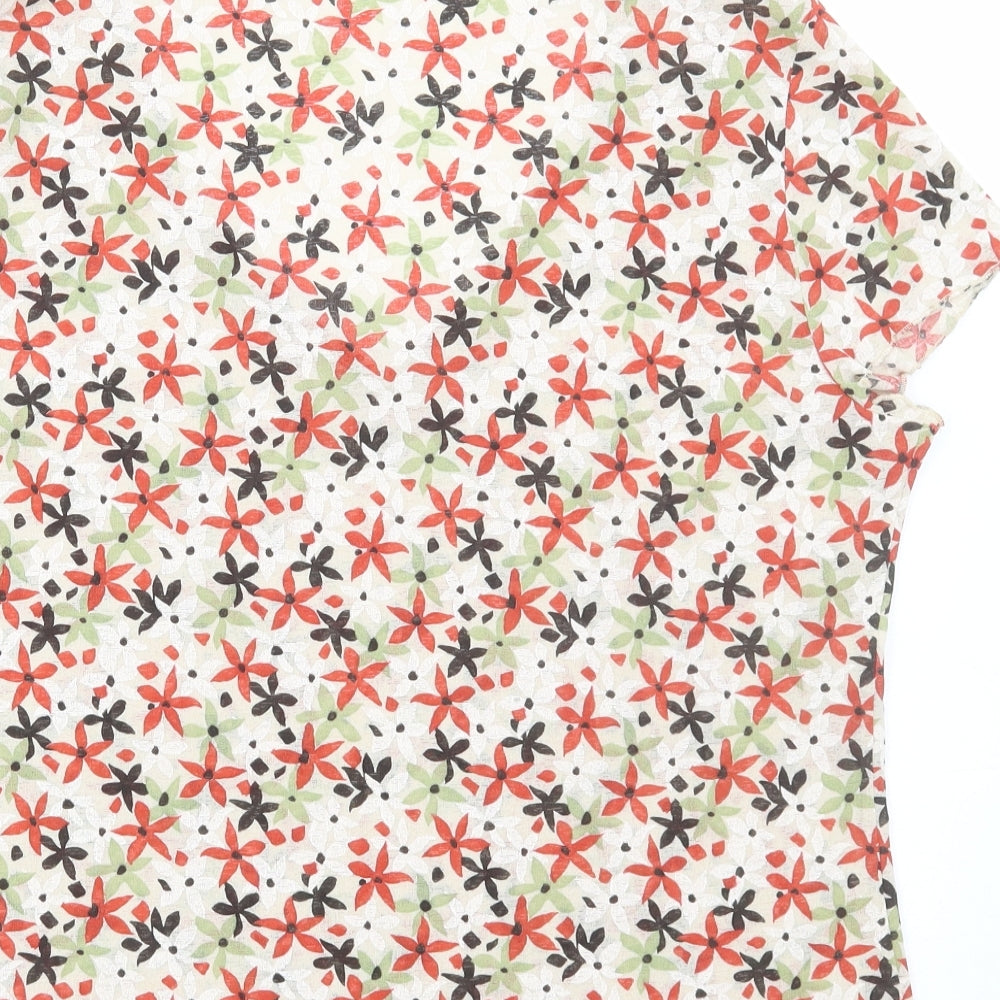 Womens UK Size M Preworn Multicoloured Basic T-Shirt