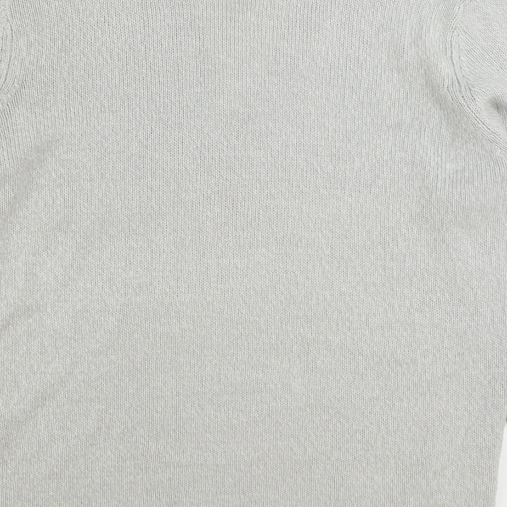 George Mens Grey Round Neck Acrylic Pullover Jumper Size XL