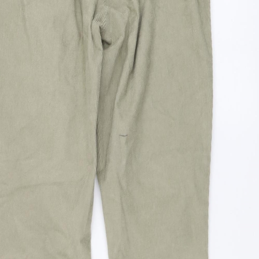 ASOS Womens Green Cotton Bootcut Jeans Size 10 L32 in Regular Drawstring