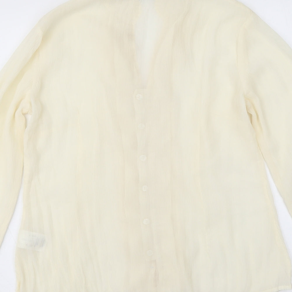 Womens UK Size 10 NEXT Ivory Basic Blouse