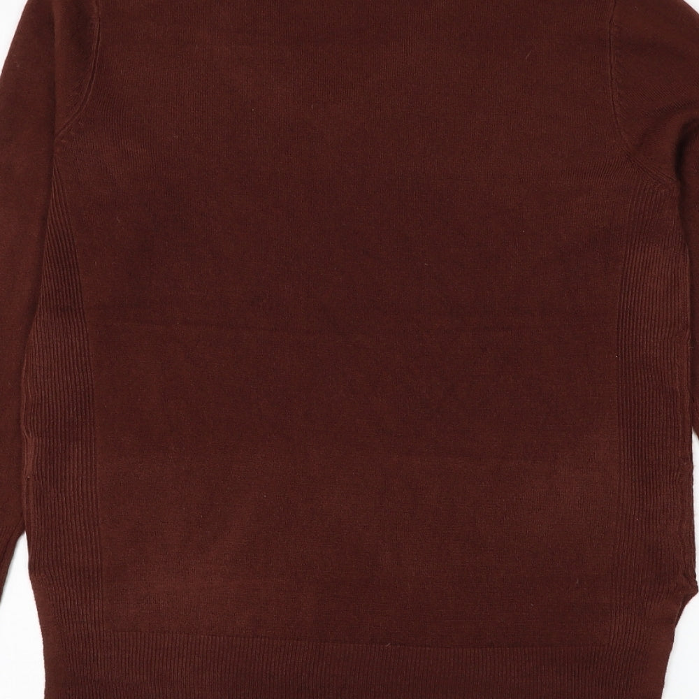 Womens UK Size M Preworn Brown Pullover Jumper