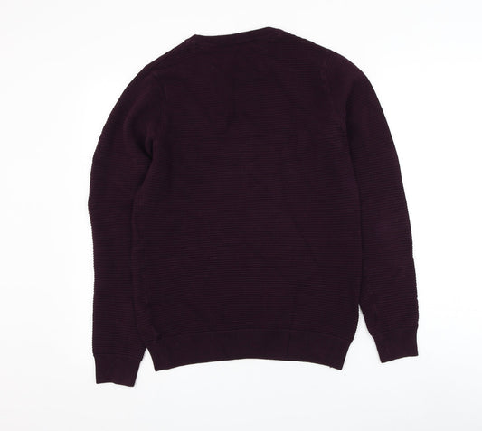 NEXT Mens Purple Round Neck Cotton Pullover Jumper Size S