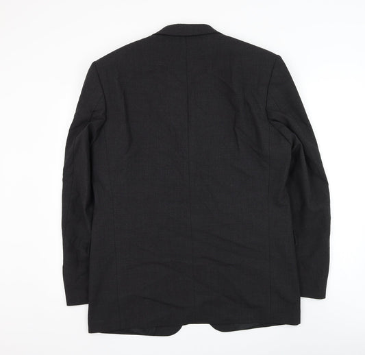 Armando Mens Grey Wool Jacket Suit Jacket Size 40