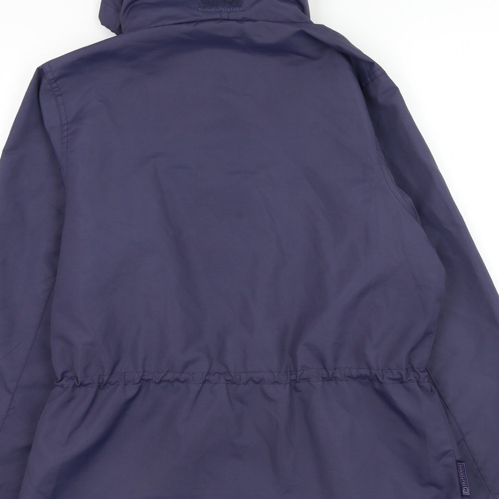 Womens UK Size 8 Outdoor Essentials Blue Rain Coat