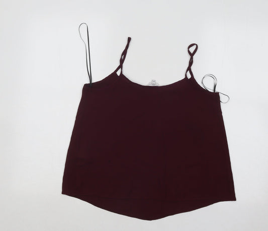 Womens UK Size 10 New Look Purple Basic Tank