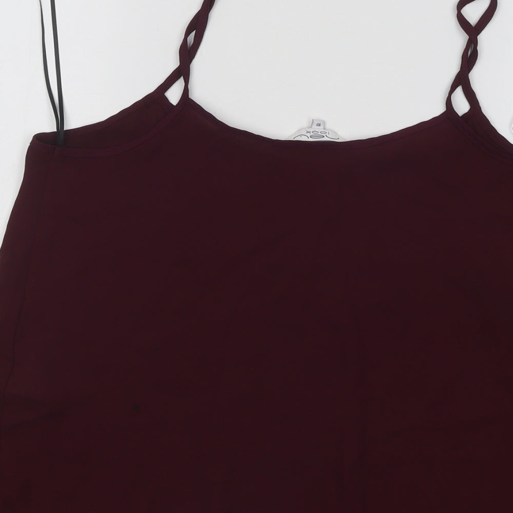 Womens UK Size 10 New Look Purple Basic Tank
