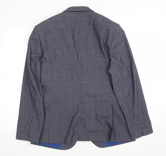 Mens UK Size 42 Burton Regular Grey Suit Jacket