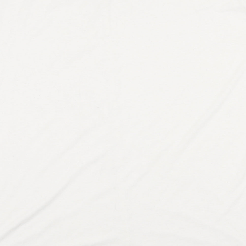 SheIn Womens White Polyester Basic T-Shirt Size XL Round Neck