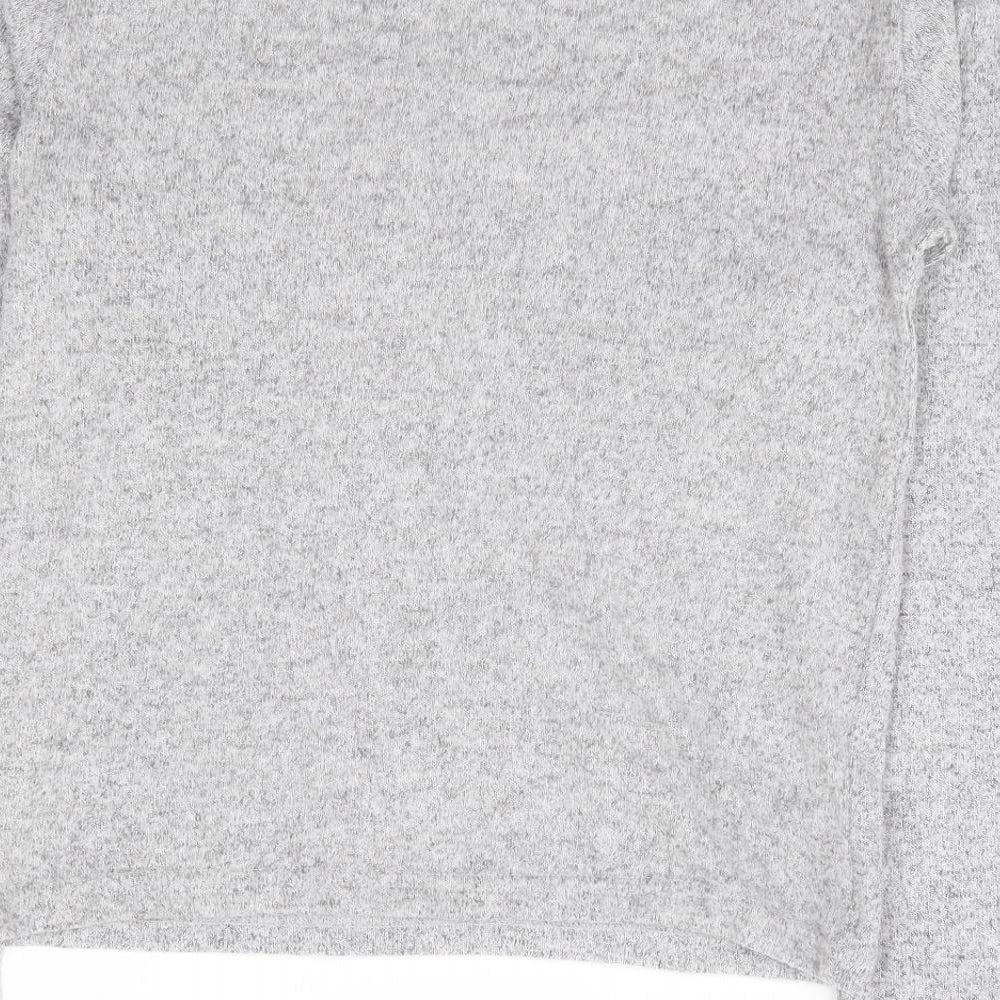 Primark Girls Grey Polyester Jersey T-Shirt Size 12-13 Years Round Neck Pullover - #teamsanta