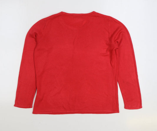 Womens UK Size 12 Bonmarché Red Pullover Jumper