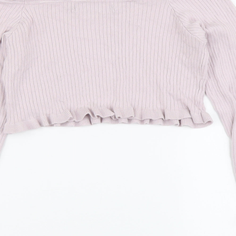 Womens UK Size 10 Threadbare Pink Cropped Blouse