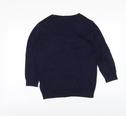 Womens UK Size M H&M Blue Cardigan Jumper