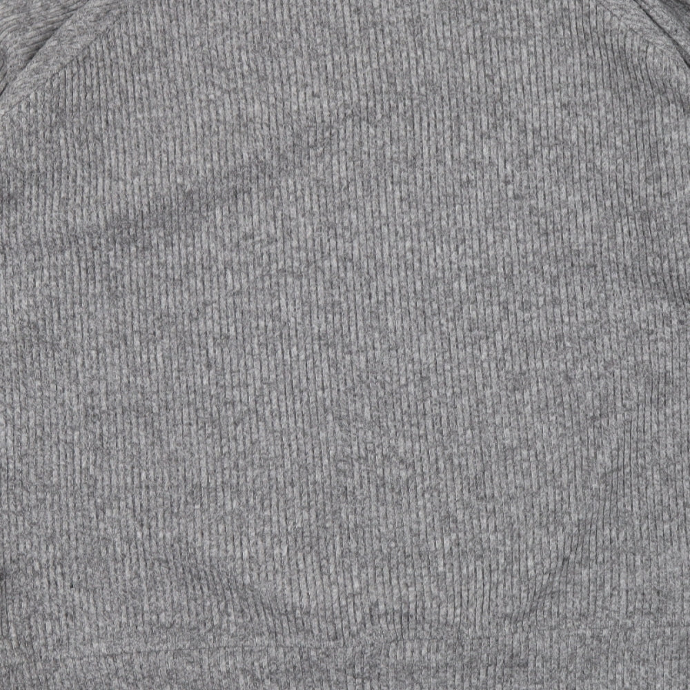 F&F Womens Grey Round Neck Polyester Shrug Jumper Size 14