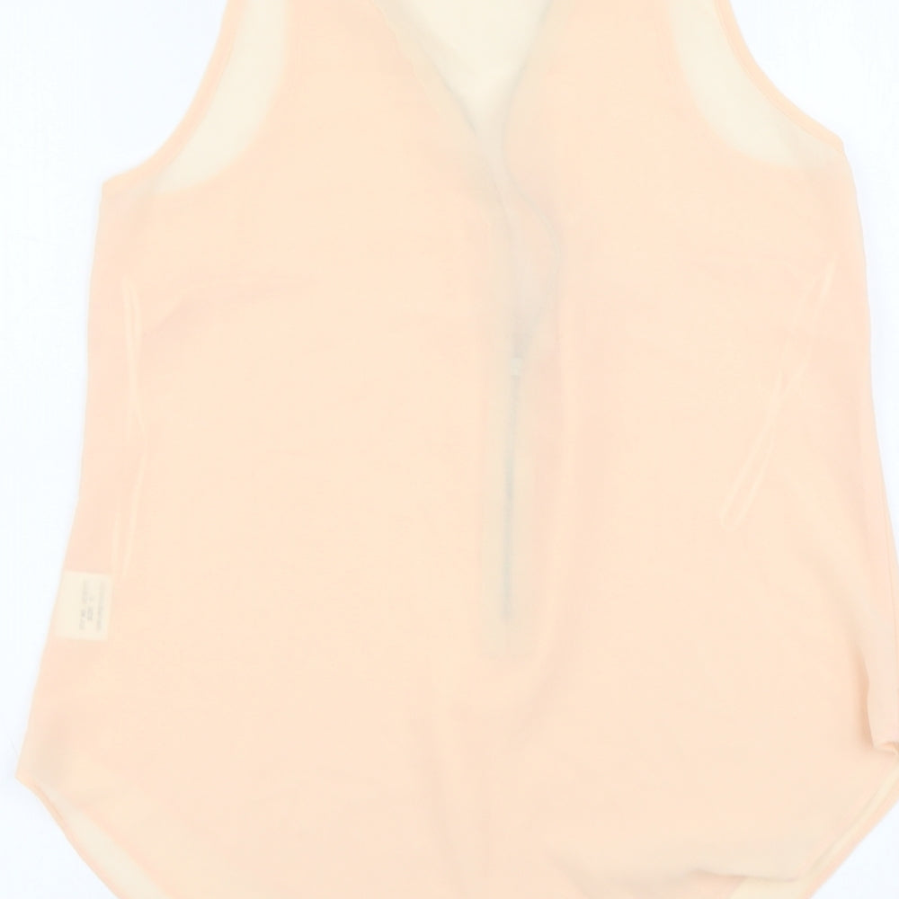 Boohoo Womens Pink Polyester Camisole Tank Size 6 V-Neck