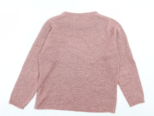 Womens UK Size M Beaumonde Pink Pullover Jumper