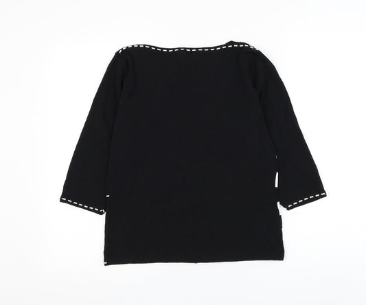 Womens UK Size 14 Ellie Louise Black Pullover Jumper