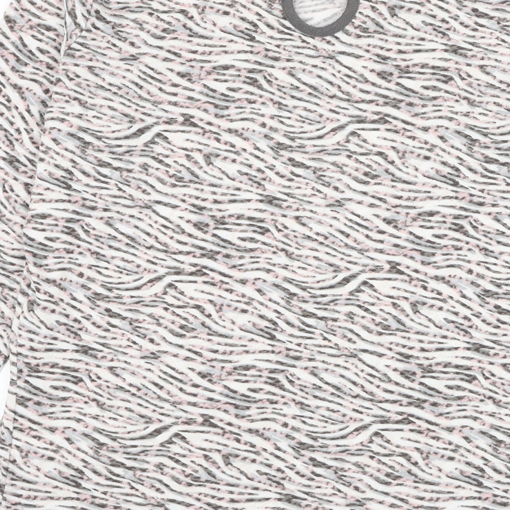 F&F Womens Multicoloured Round Neck Animal Print Polyester Pullover Jumper Size 18 - Zebra Print