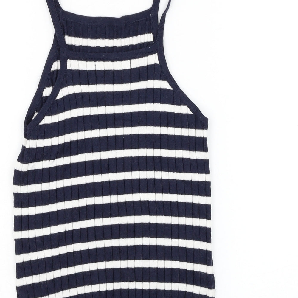 Womens UK Size S Preworn Blue Basic Tank