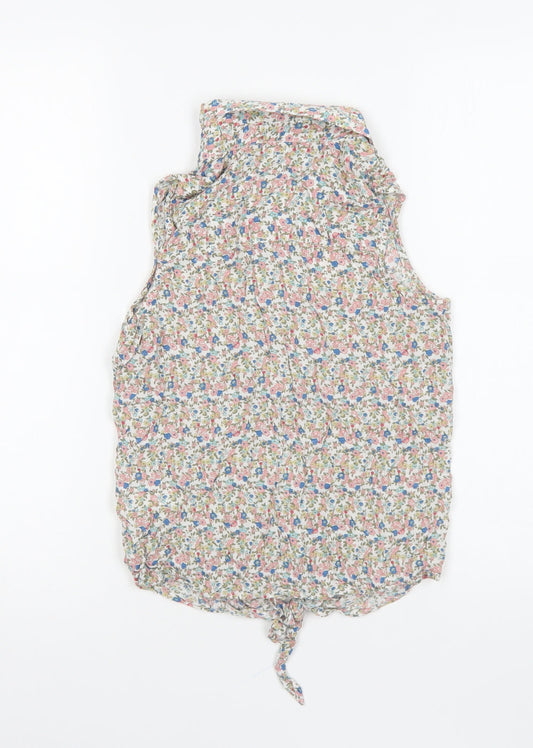 Avenue Womens Multicoloured Floral Viscose Basic Button-Up Size 8 Collared