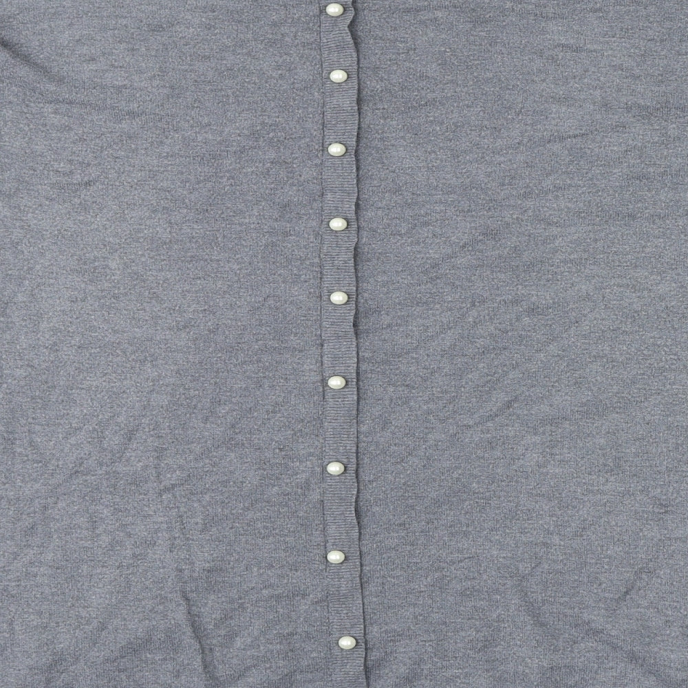 Womens UK Size L Preworn Grey Basic T-Shirt