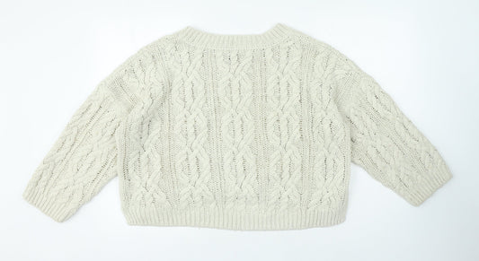 Womens UK Size M H&M Beige Pullover Jumper