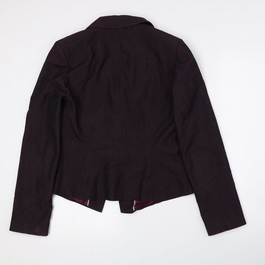 NEXT Womens Purple Polyester Jacket Blazer Size 10