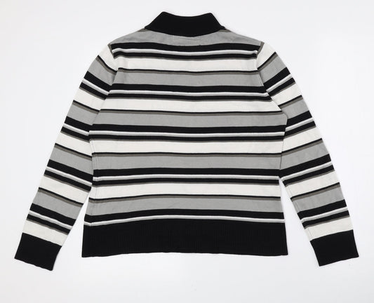 Womens UK Size 14 Pure & Natural Multicoloured Pullover Jumper