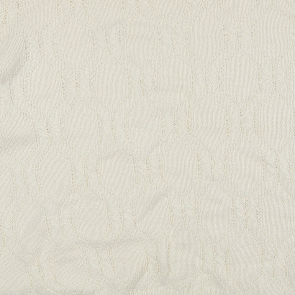 Damart Womens Yellow Crew Neck Acrylic Pullover Jumper Size 14