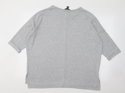 Womens UK Size M New Look Grey Pullover Jumper