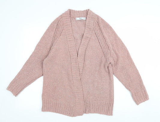 Womens UK Size S Mango Pink Cardigan Jumper
