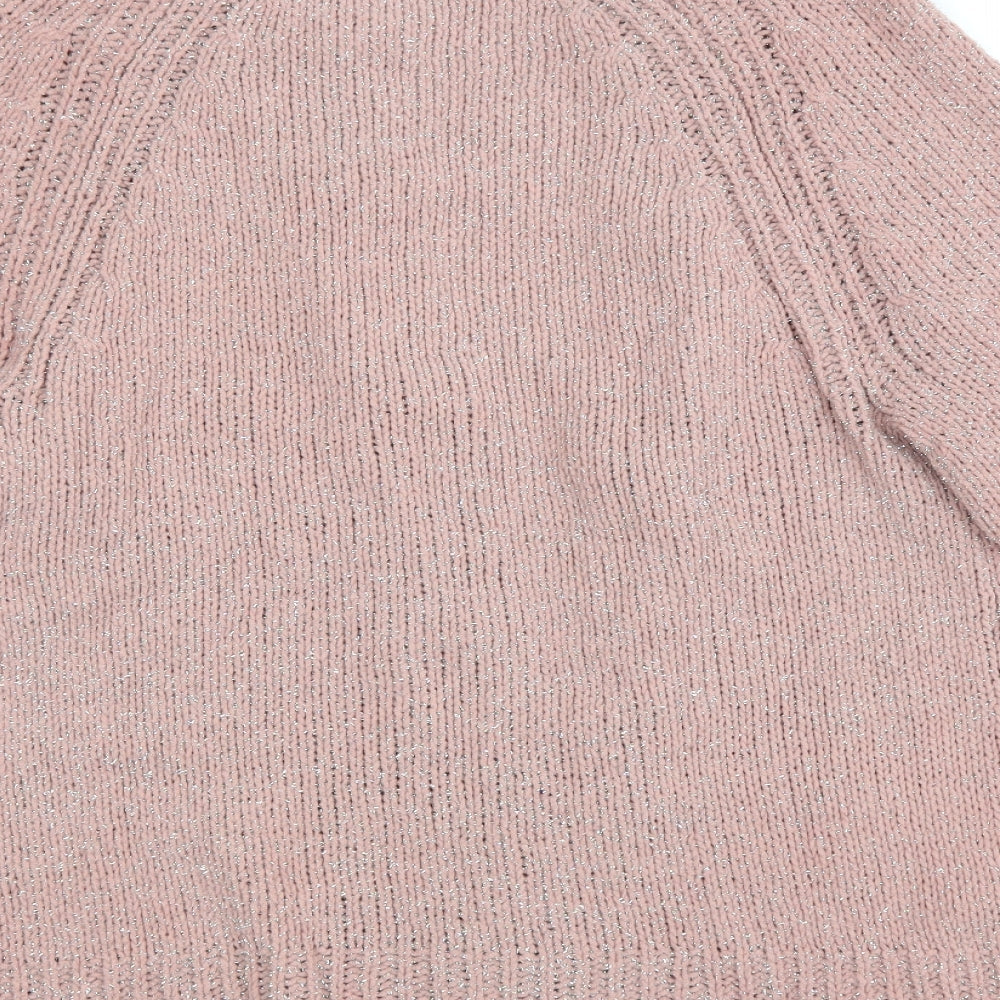 Womens UK Size S Mango Pink Cardigan Jumper