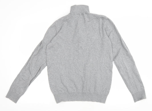 George Mens Grey Cotton Pullover Sweatshirt Size S