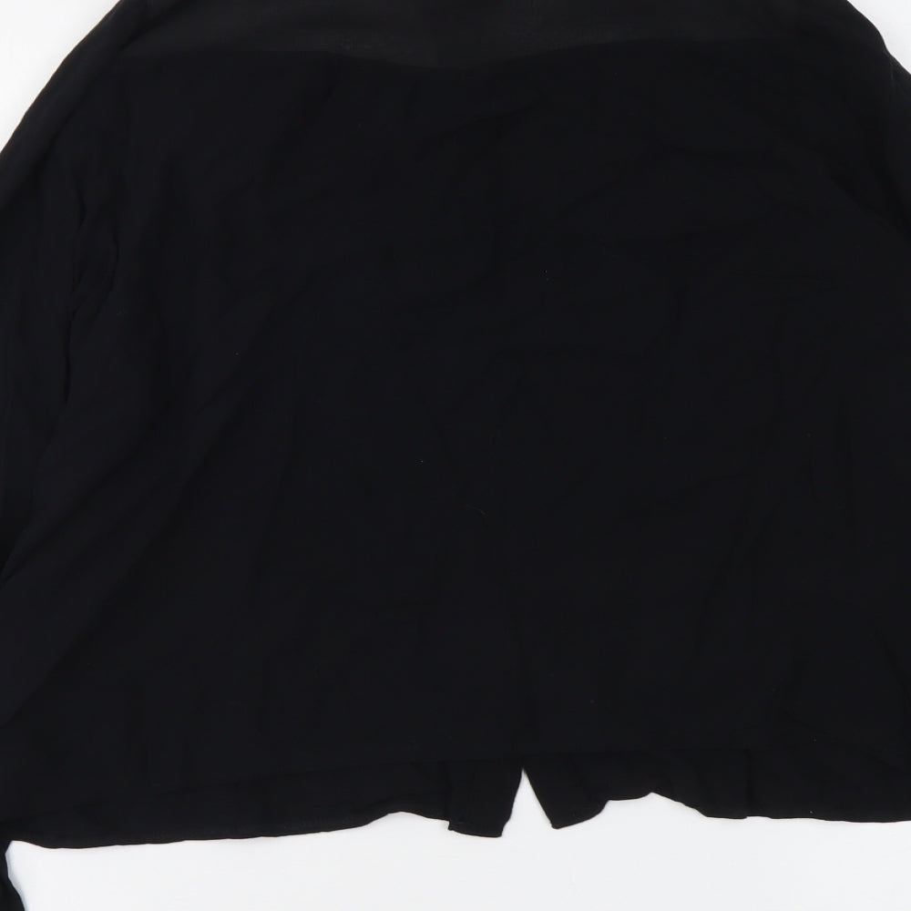 Womens UK Size 10 Peacocks Black Basic Button-Up