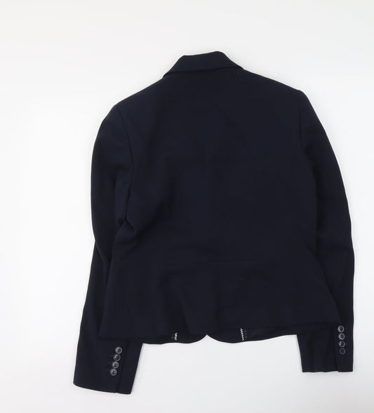 Marks and Spencer Womens Blue Polyester Jacket Suit Jacket Size 12