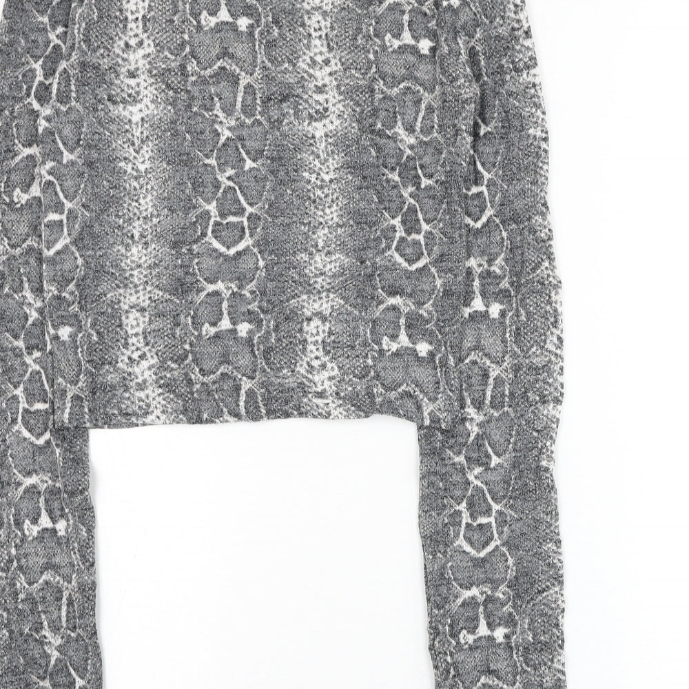Womens UK Size S Zara Grey Basic Blouse