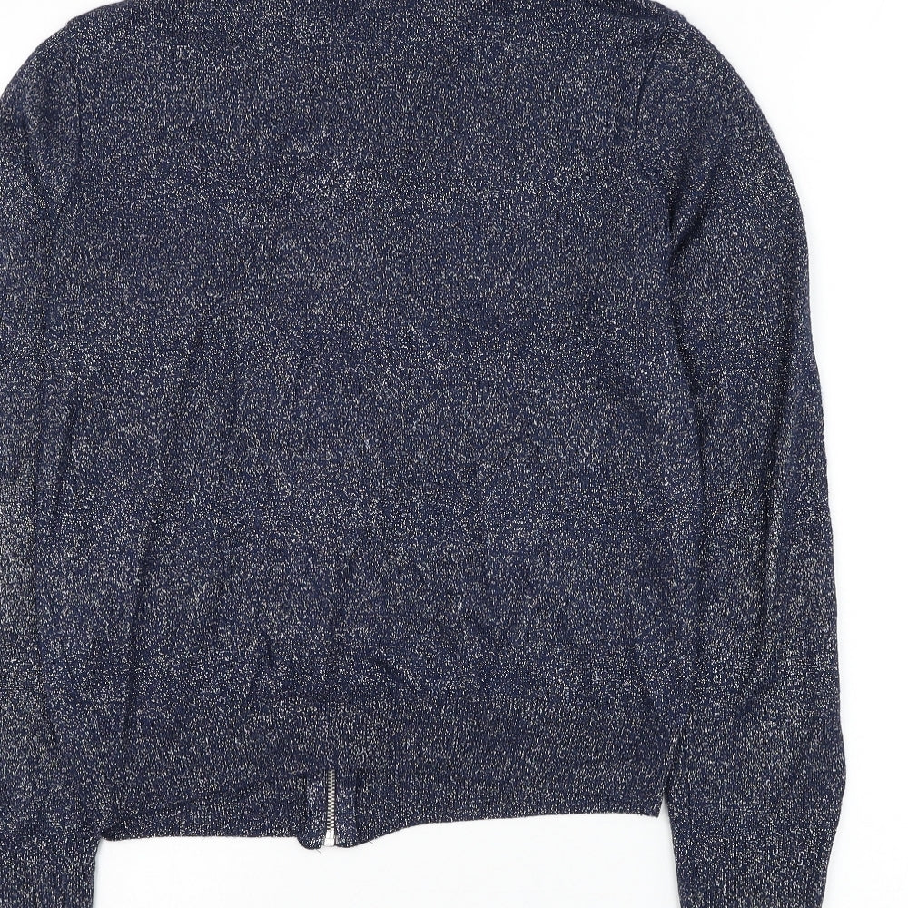 Womens UK Size 10 Atmosphere Blue Full Zip Jumper