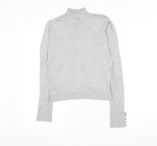 Womens UK Size 12 Topshop Grey Pullover Jumper