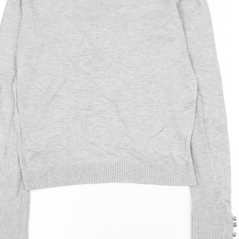 Womens UK Size 12 Topshop Grey Pullover Jumper