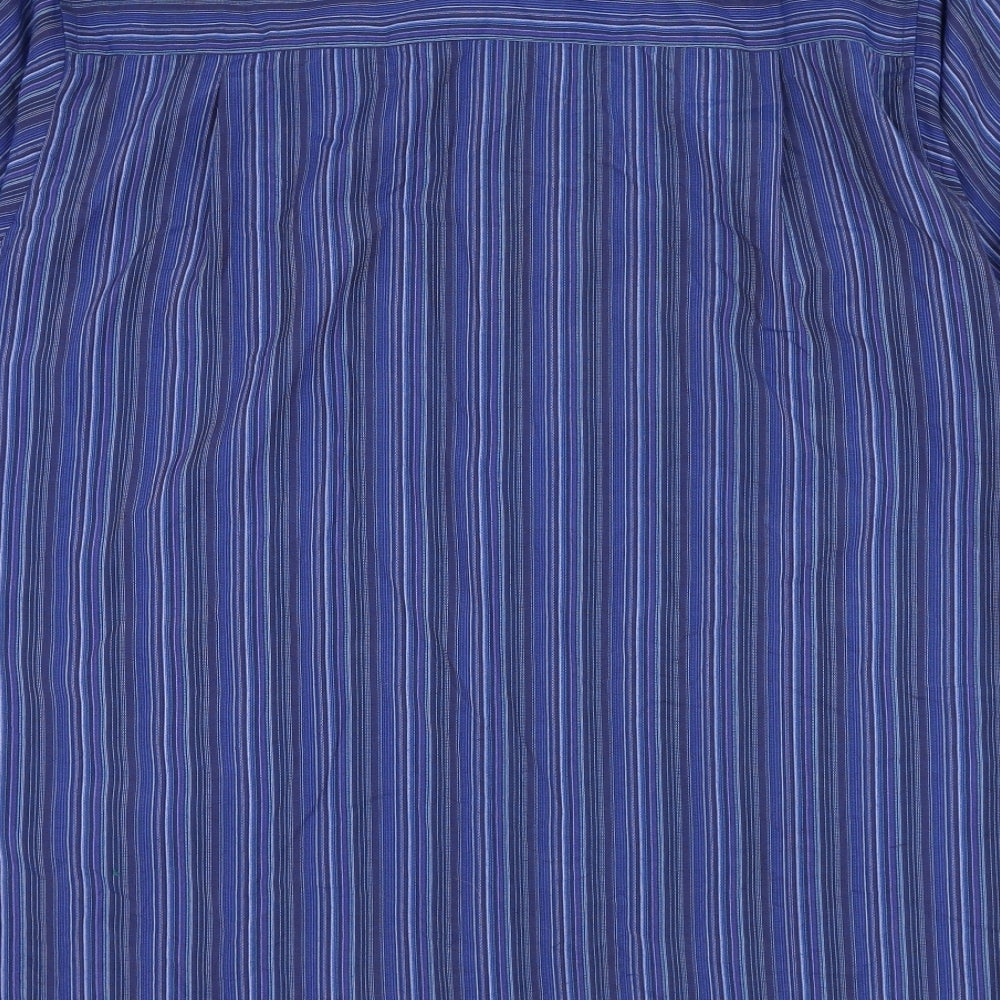 Mens UK Size M Innocenti Blue Button-Up Short Sleeve Casual Shirt