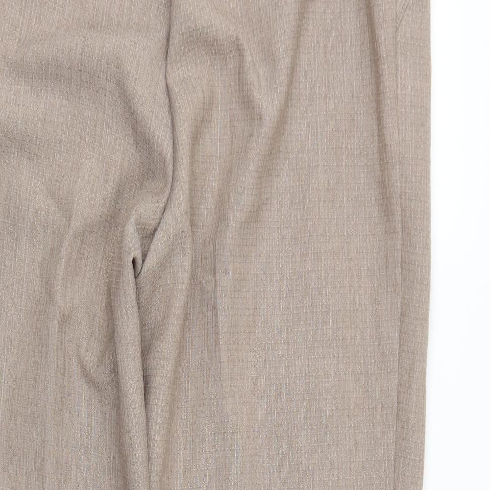 Womens UK Size 12 Marks and Spencer Regular Fit Brown Trousers