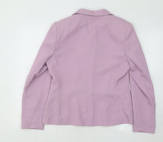 George Womens Purple Jacket Blazer Size 14 Button