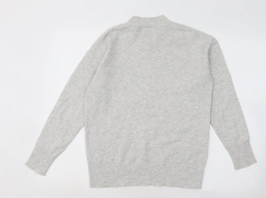 Womens UK Size S Papaya Grey Pullover Jumper