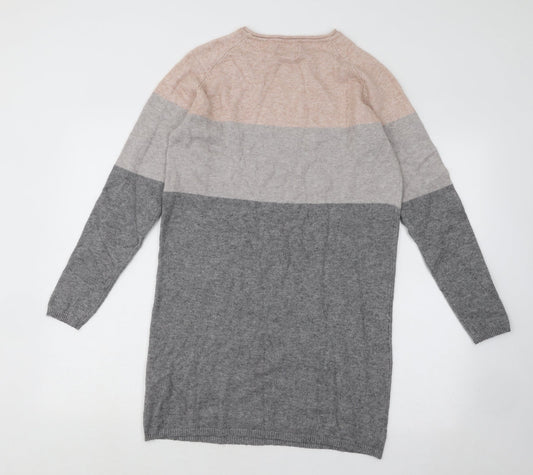 Only Womens Multicoloured Round Neck Acrylic Pullover Jumper Size S