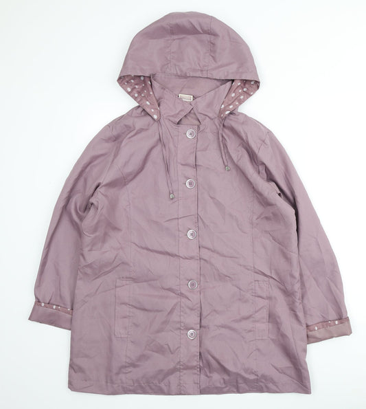 Womens UK Size M Anne De Lancay Pink Anorak Coat