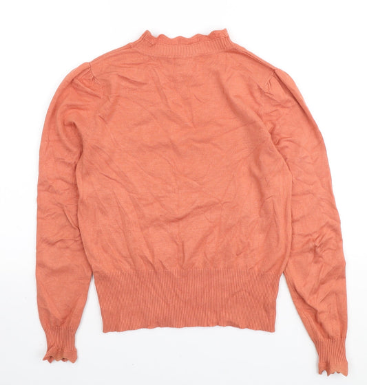 Womens UK Size S Oasis Orange Pullover Jumper