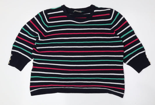 Womens UK Size L First Avenue Multicoloured Pullover Jumper