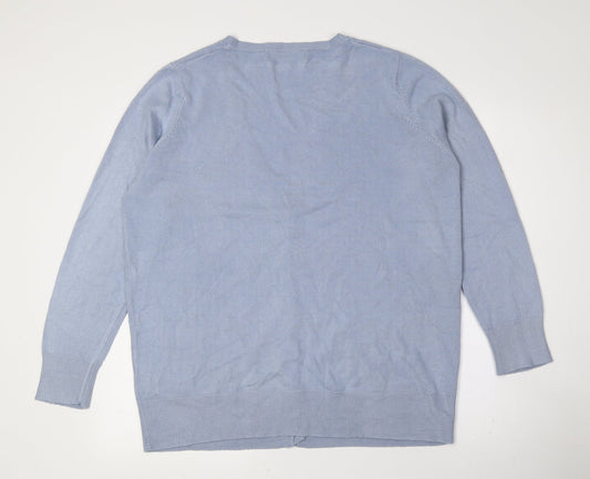 Womens UK Size 16 Julipa Blue Cardigan Jumper